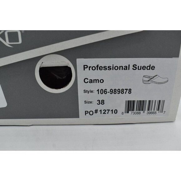 Dansko Womens Size EU 38 US 7.5-8 Camo Camouflage Suede Professional Clogs Shoes - Picture 12 of 12